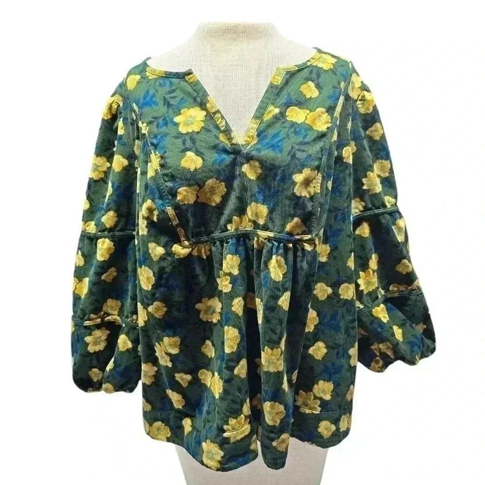 SONOMA 3/4 Sleeve Corduroy Blouse